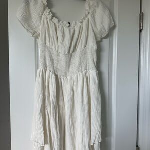 White Ruffled Dress
